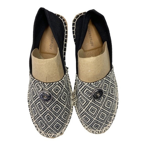 Ginger Snaps Women’s Espadrille Cross Stitching Slip-on Flat Shoes Size 8 NEW - Picture 4 of 12